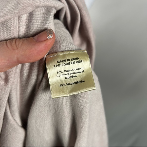 Porridge Anthropologie Taupe V Neck Long Sleeve Blouse Size XL - Picture 5 of 7